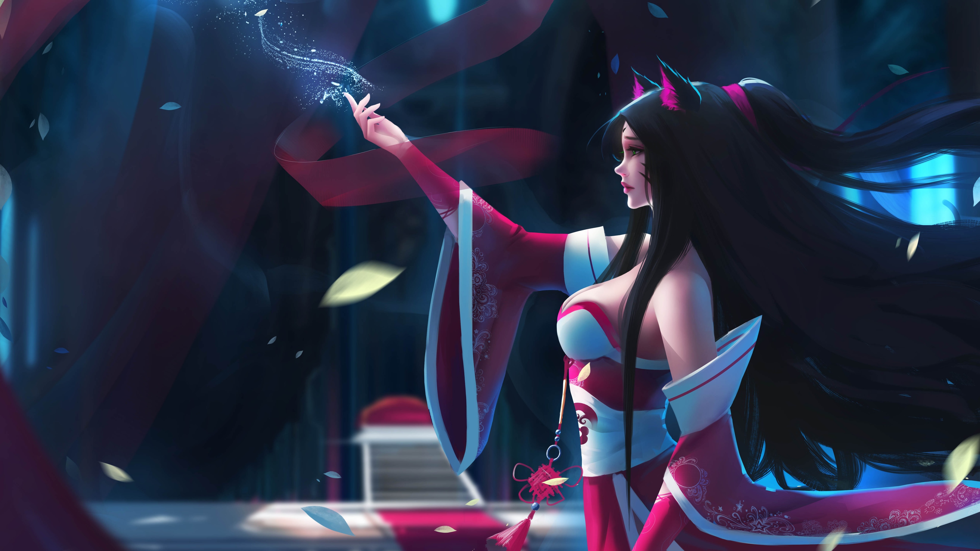 Ahri League Of Legends Fan Art - League Of Legends Ahri Wallpaper Hd - HD Wallpaper 