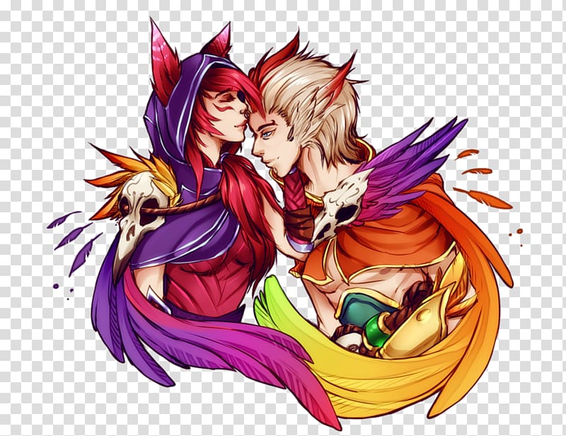 Fan Art League Of Legends Ahri Drawing, League Of Legends - Rakan And Xayah Quotes - HD Wallpaper 