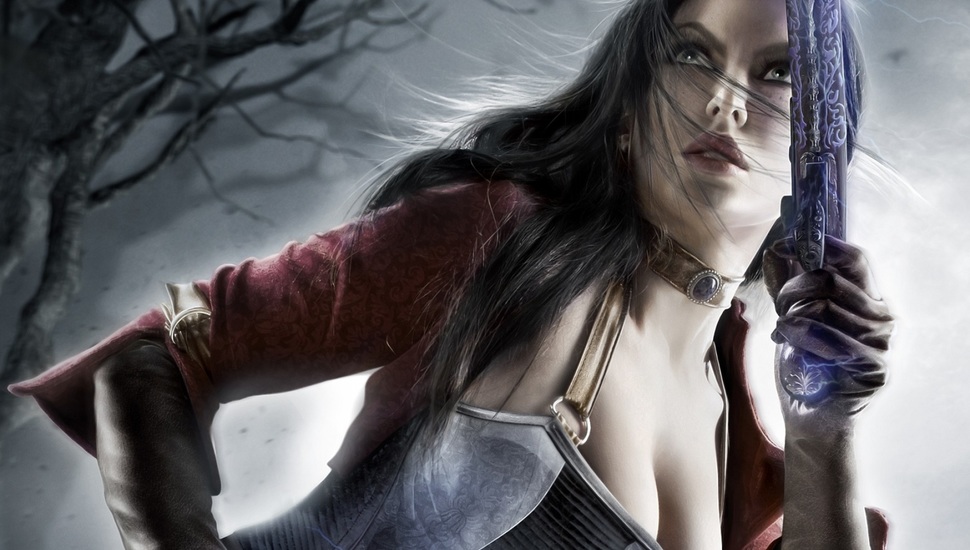 Art, Dungeon Siege 3, Weapons, Girl, Revolver, Look, - Dungeon Siege 3 Katrina - HD Wallpaper 