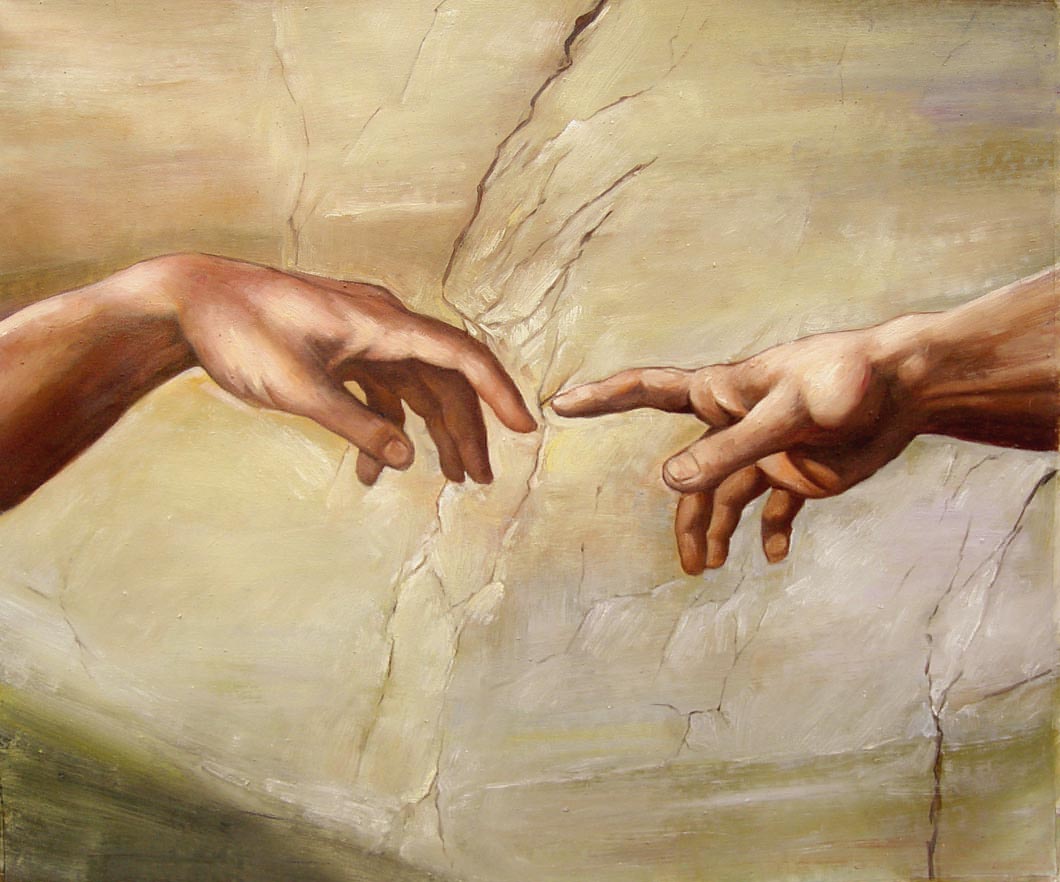 The-creation - Creation Of Adam God Hand - HD Wallpaper 