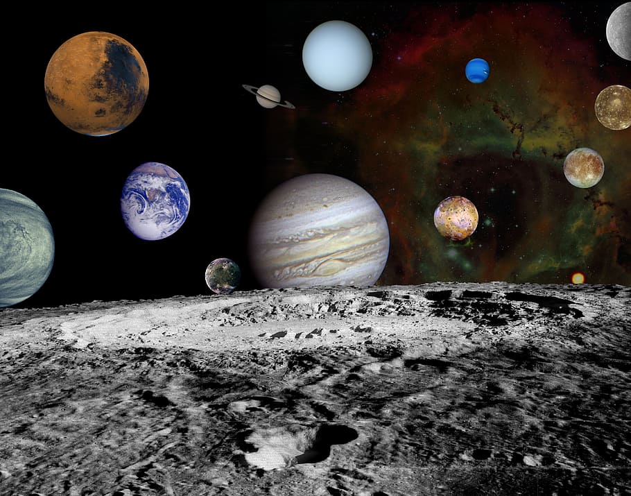View Of Moons From Jupiter - HD Wallpaper 