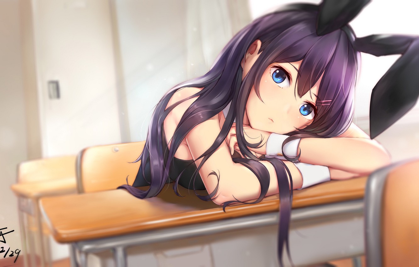 Photo Wallpaper Girl Rabbit Class Seishun Yarou Seishun Buta Yarou 1332x850 Wallpaper Teahub Io