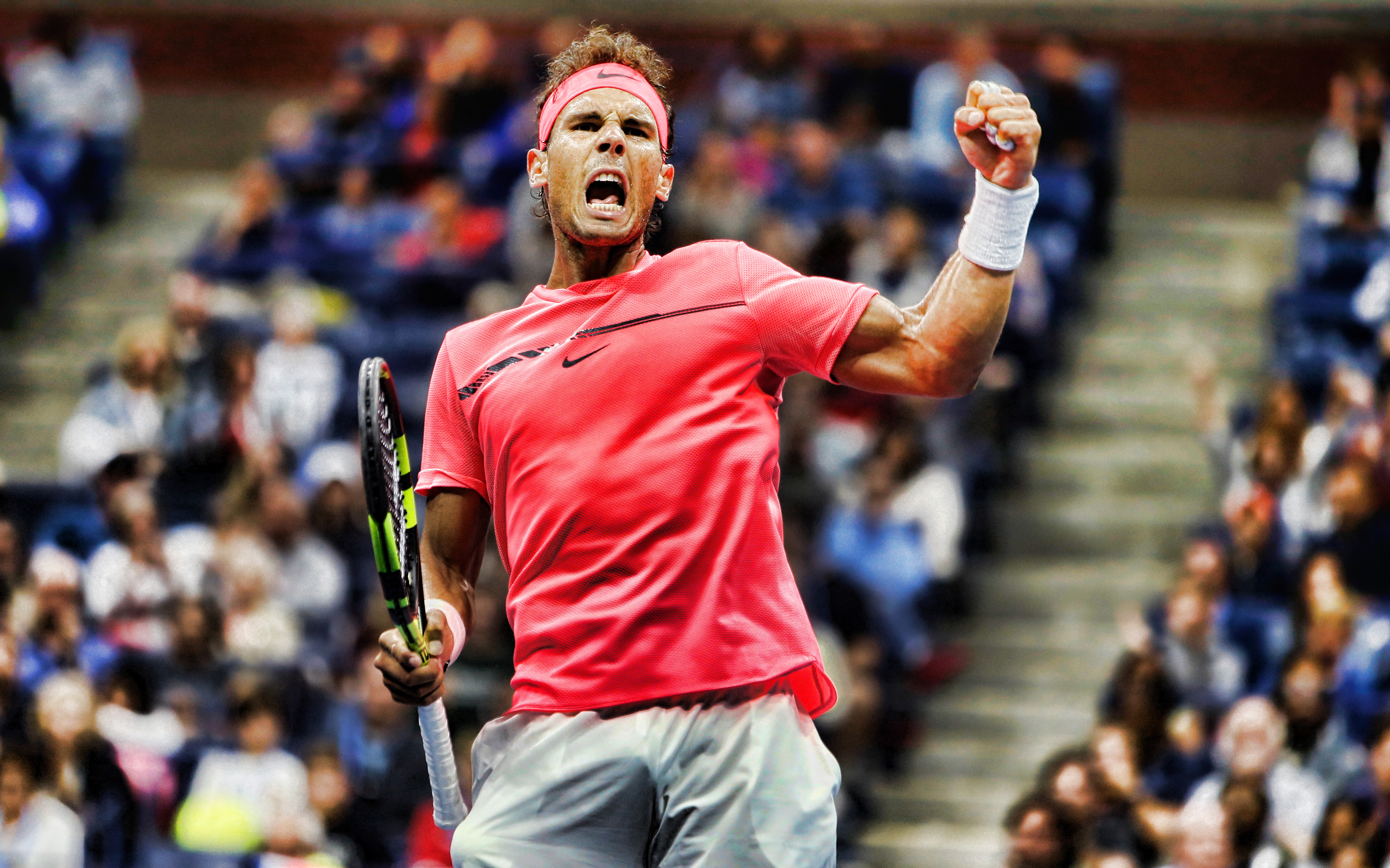 4k, Rafael Nadal, Joy, Atp, Spanish Tennis Players, - Papel De Parede Do Nadal - HD Wallpaper 