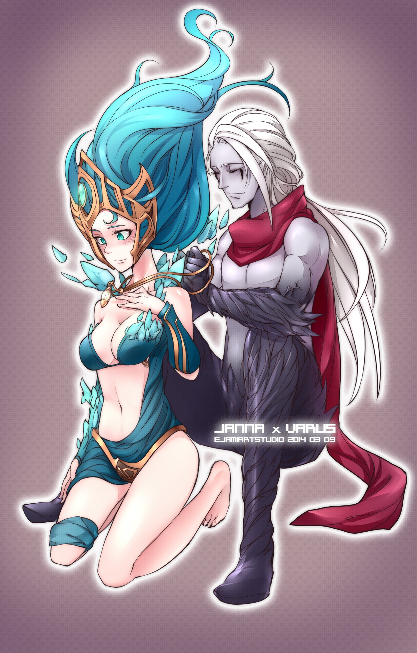 Varus & Janna By Ejami Hd Wallpaper Fan Art Artwork - Varus And Janna - HD Wallpaper 