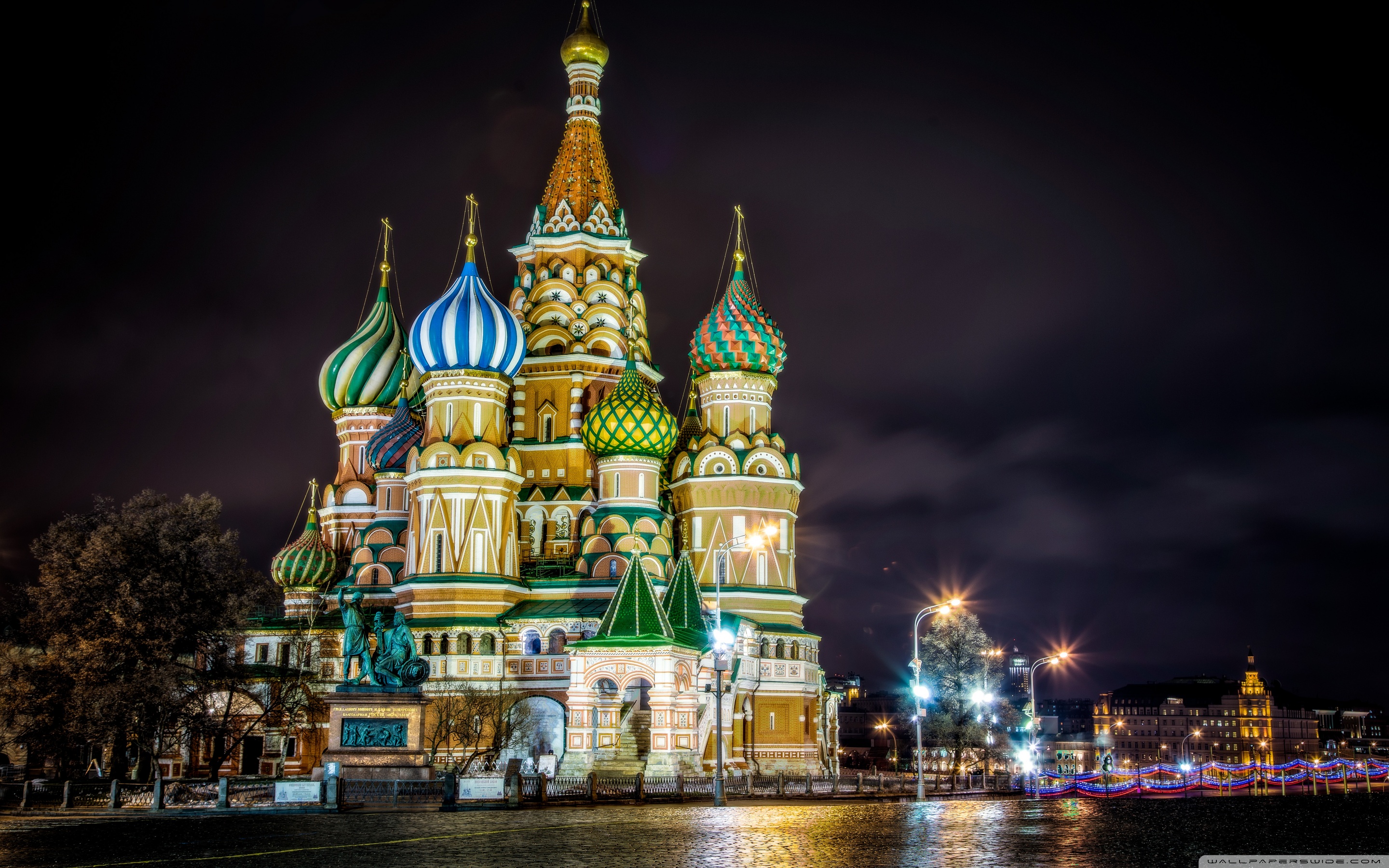 St Basil's Cathedral Night - HD Wallpaper 