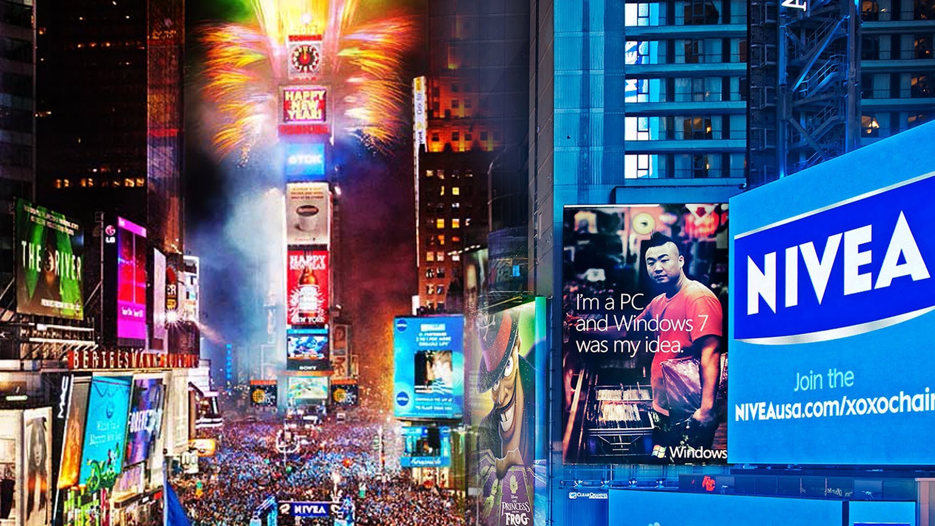 Times Square New Years Eve - HD Wallpaper 