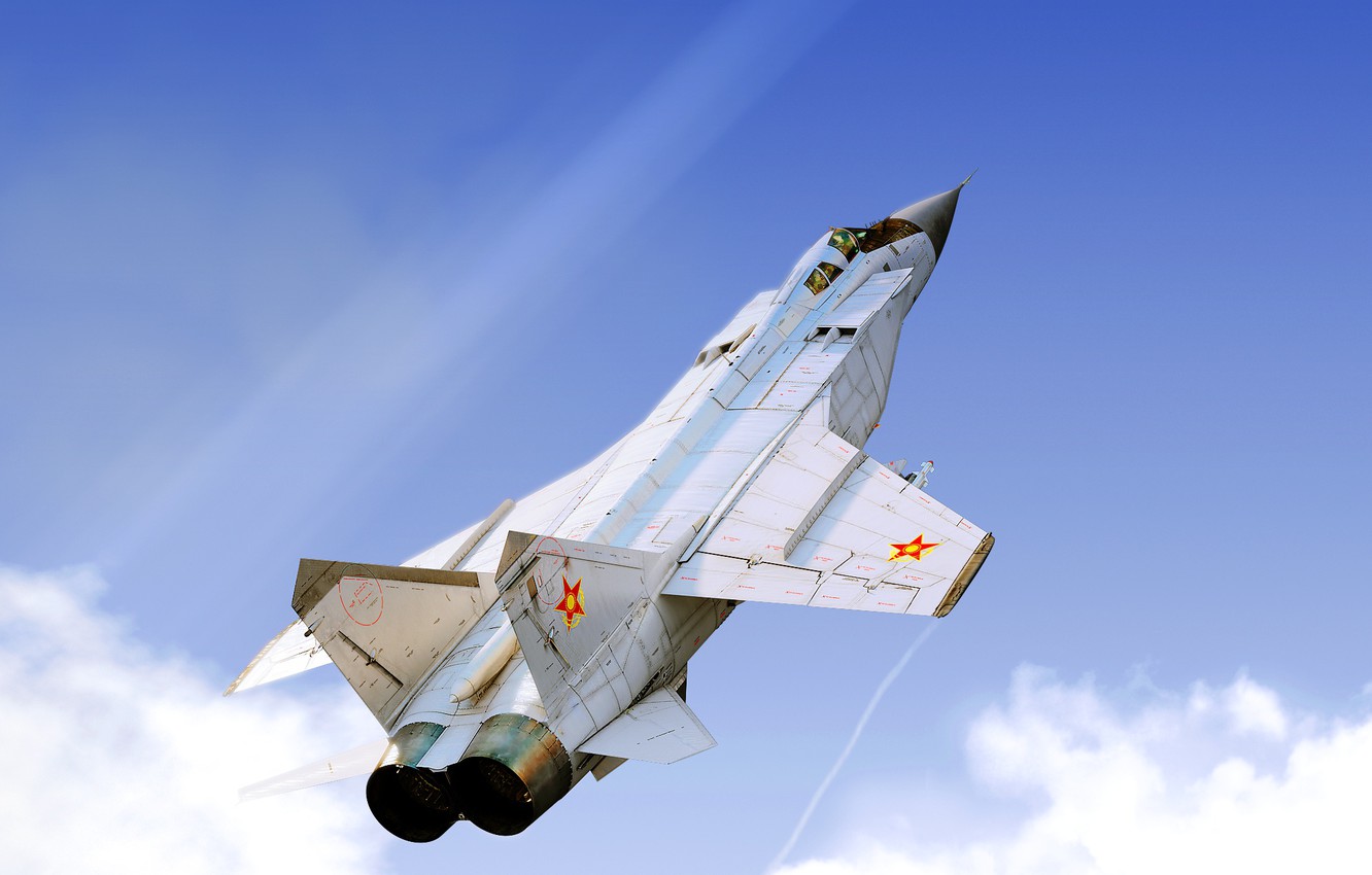 Photo Wallpaper The Sky, Fighter, Art, Mig, Interceptor, - Mig 31b - HD Wallpaper 