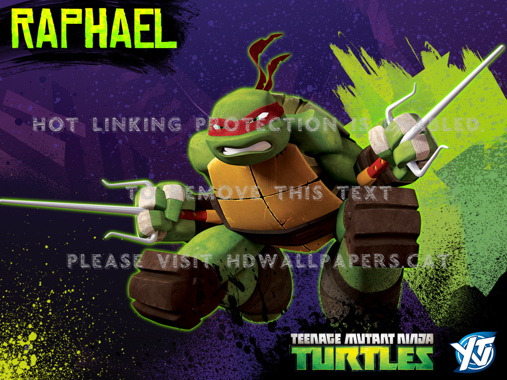 Tmnt 2012 Raphael Wallpaper Entertainment - Nickelodeon Teenage Mutant Ninja Turtles Michelangelo - HD Wallpaper 