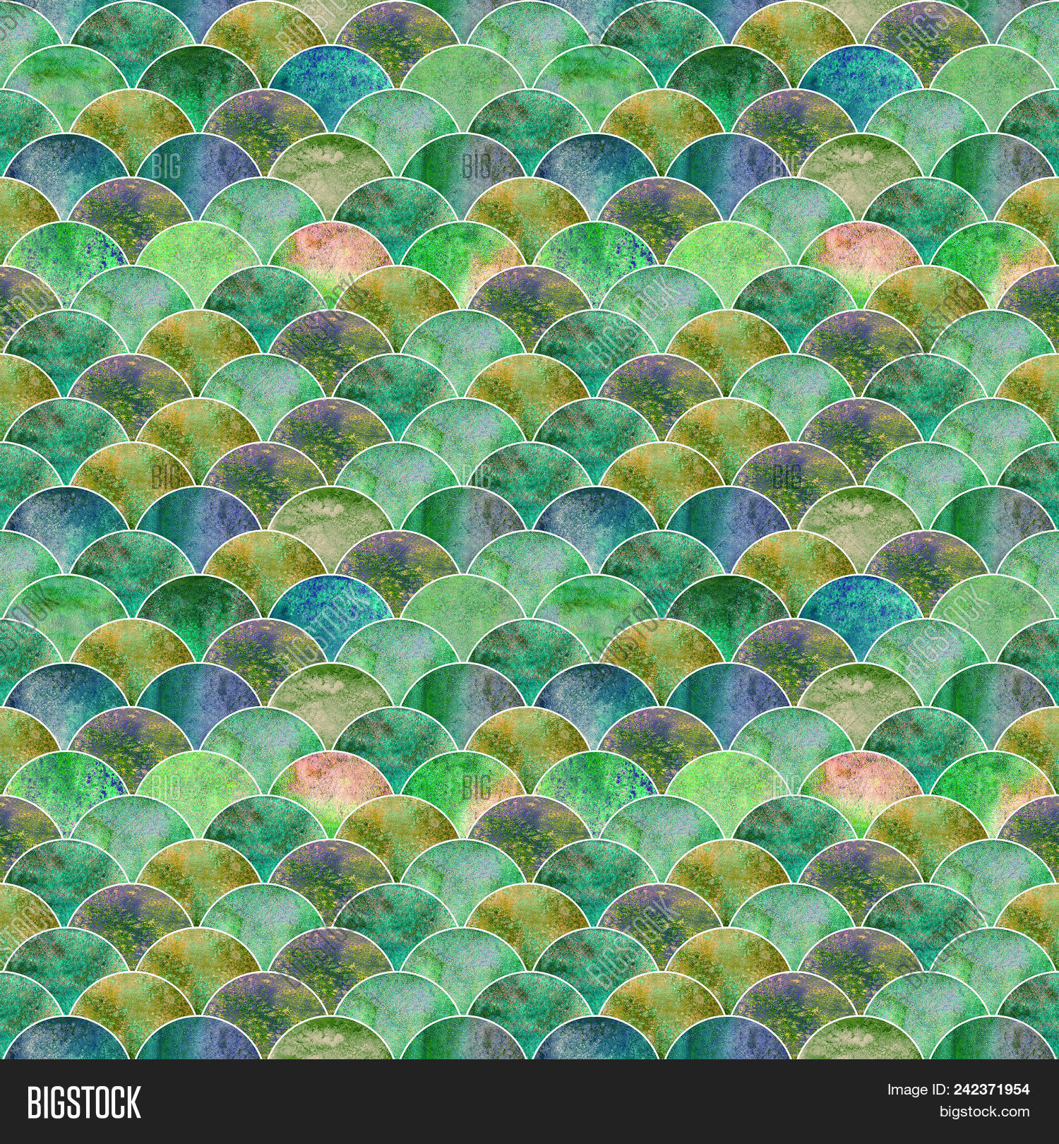 Mermaid Fish Scale Seamless Pattern - HD Wallpaper 