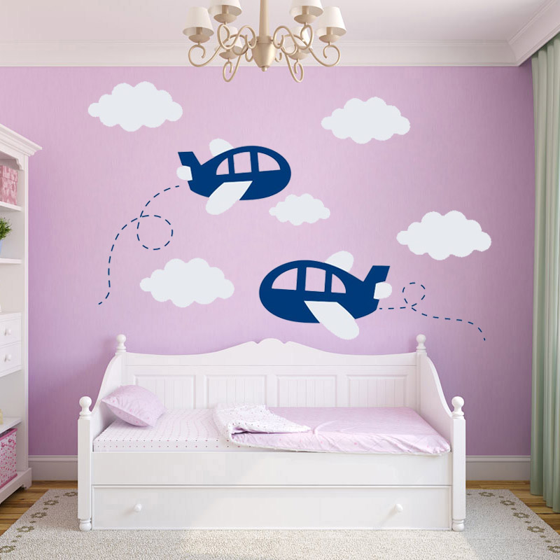 Vinyl Airplane Wall Stickers - HD Wallpaper 
