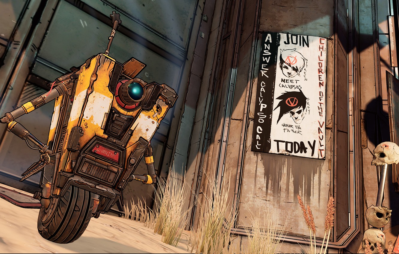 Photo Wallpaper Borderlands, Borderlands 3, Mayhem - Borderlands 3 Claptrap - HD Wallpaper 