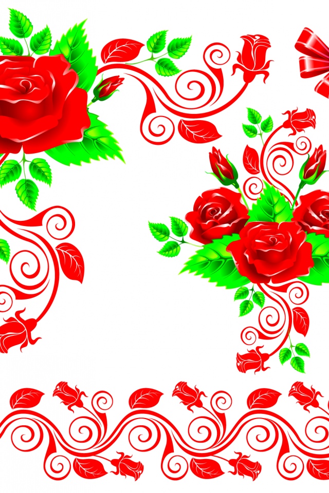 Red Rose Vector Wallpaper - Rose Png For Photoshop - 640x960 Wallpaper -  