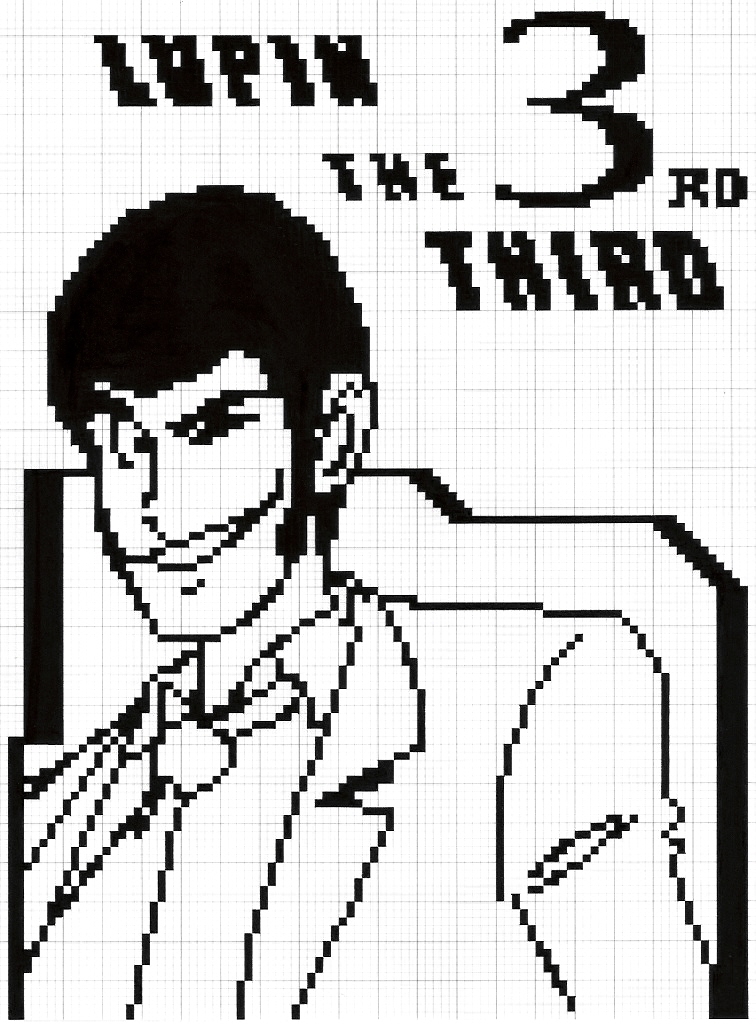 Lupin In Pixel - Lupin Iii Pixel Art - HD Wallpaper 
