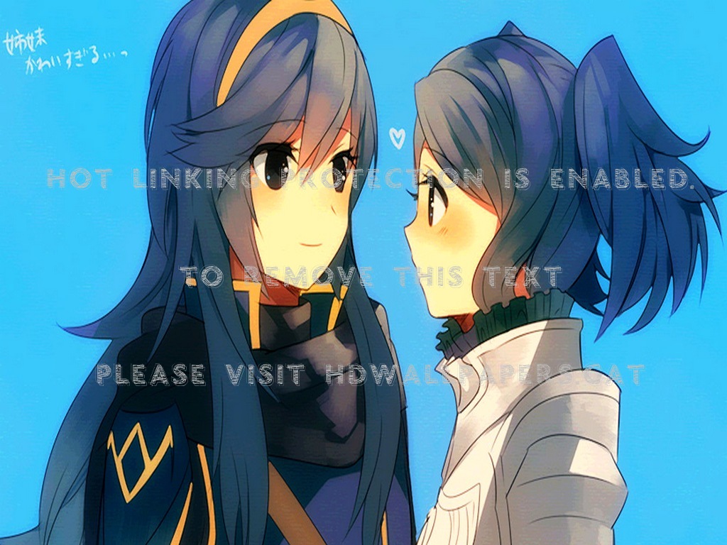 Lucina & Cynthia Friends Blue Hair Fire - Cartoon - HD Wallpaper 