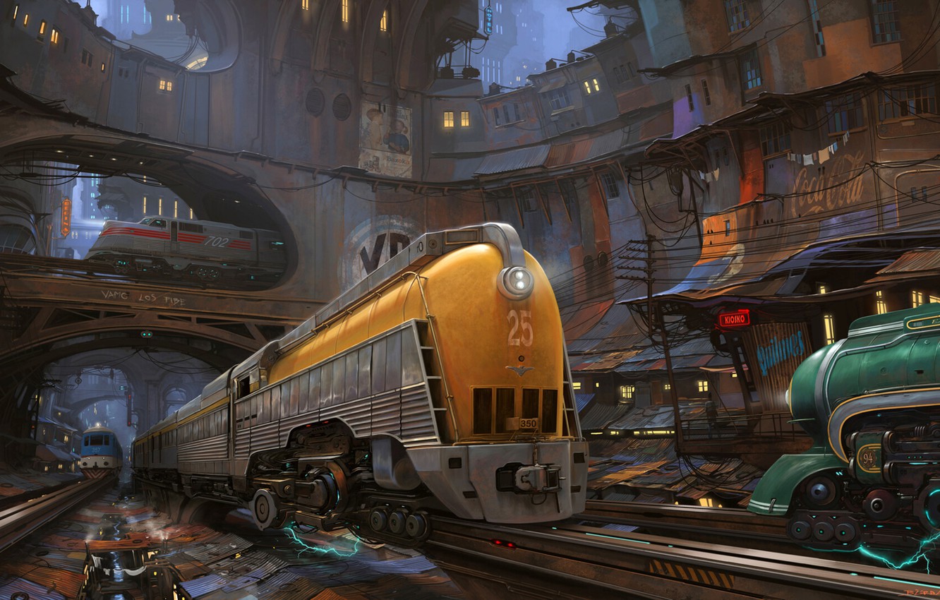 Photo Wallpaper The City, Locomotive, Train, Iron, - Alejandro Burdisio Trains - HD Wallpaper 