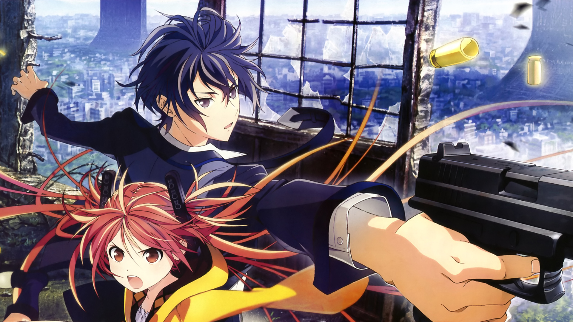 Black Bullet Anime Enju Aihara Rentarou Satomi Hd - Black Bullet - HD Wallpaper 