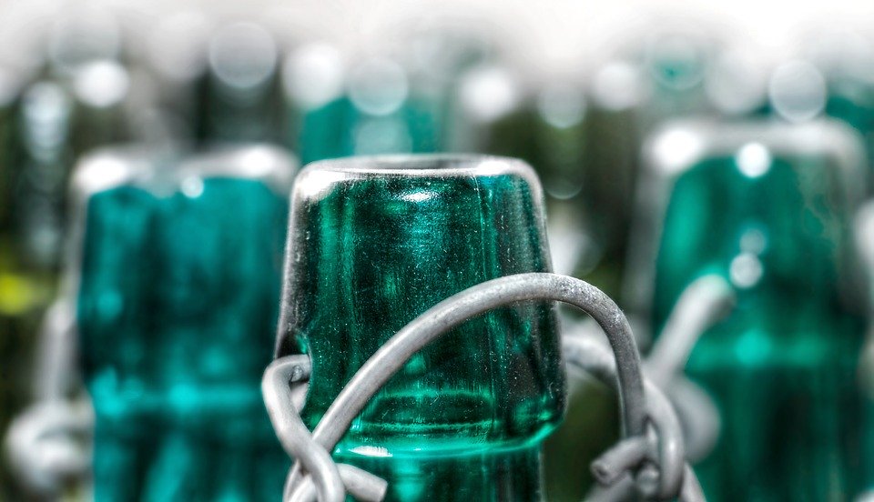 Glass Bottle Up Close - HD Wallpaper 