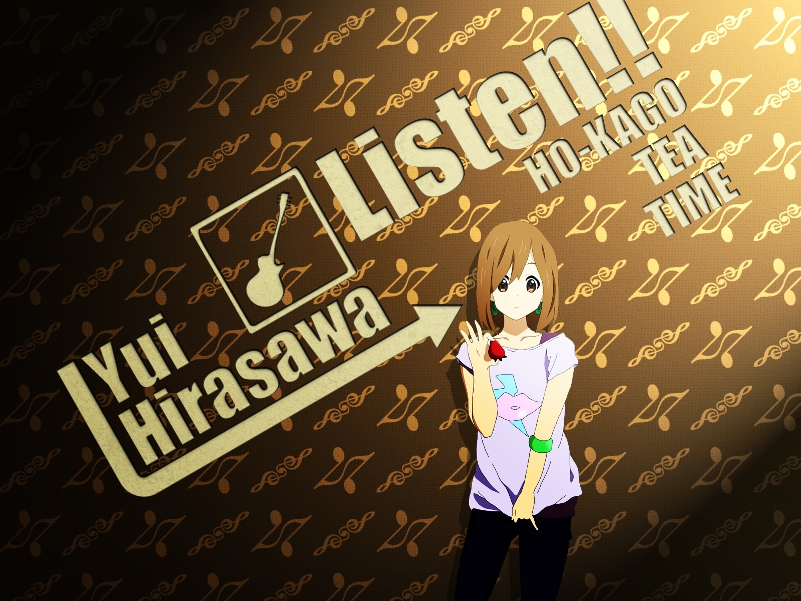 Kon Hirasawa Yui Hokago Tea Time Wallpaper - 平沢 唯 No Thank You - HD Wallpaper 