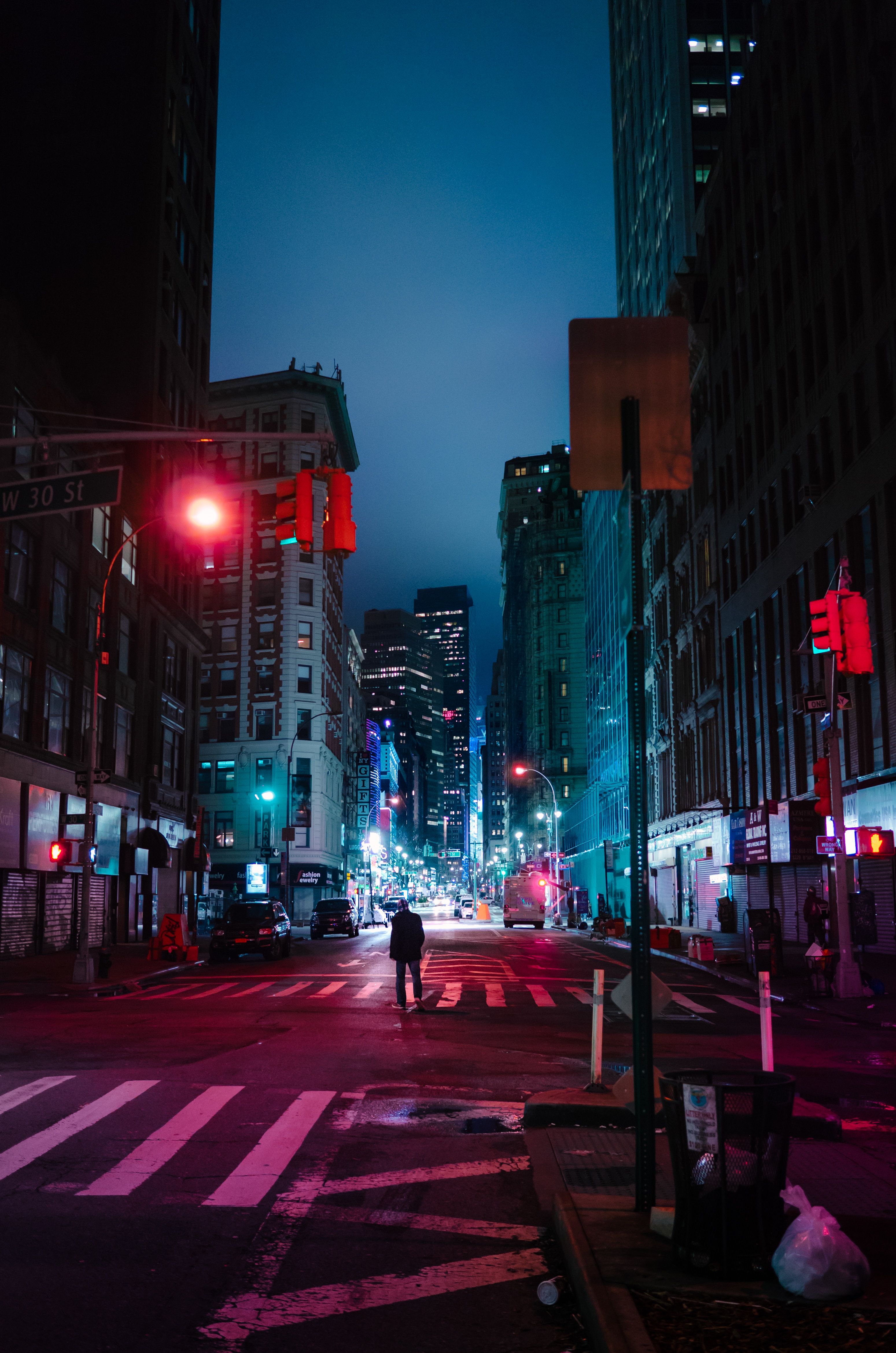 New York Street Night - HD Wallpaper 