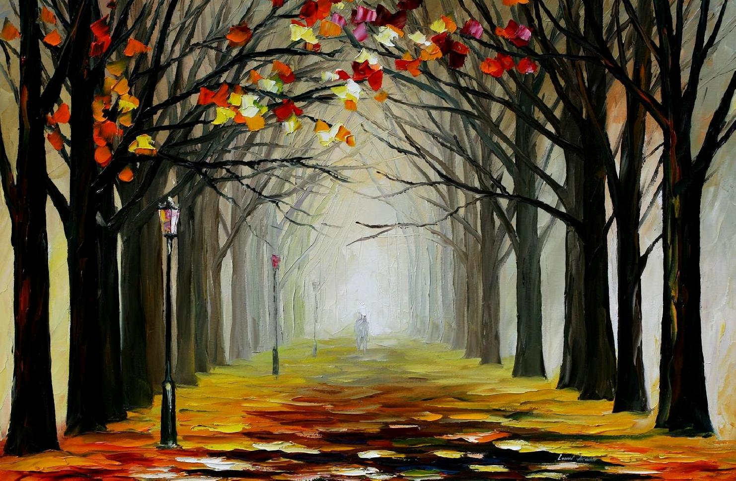 Image - Almost Winter Leonid Afremov - HD Wallpaper 