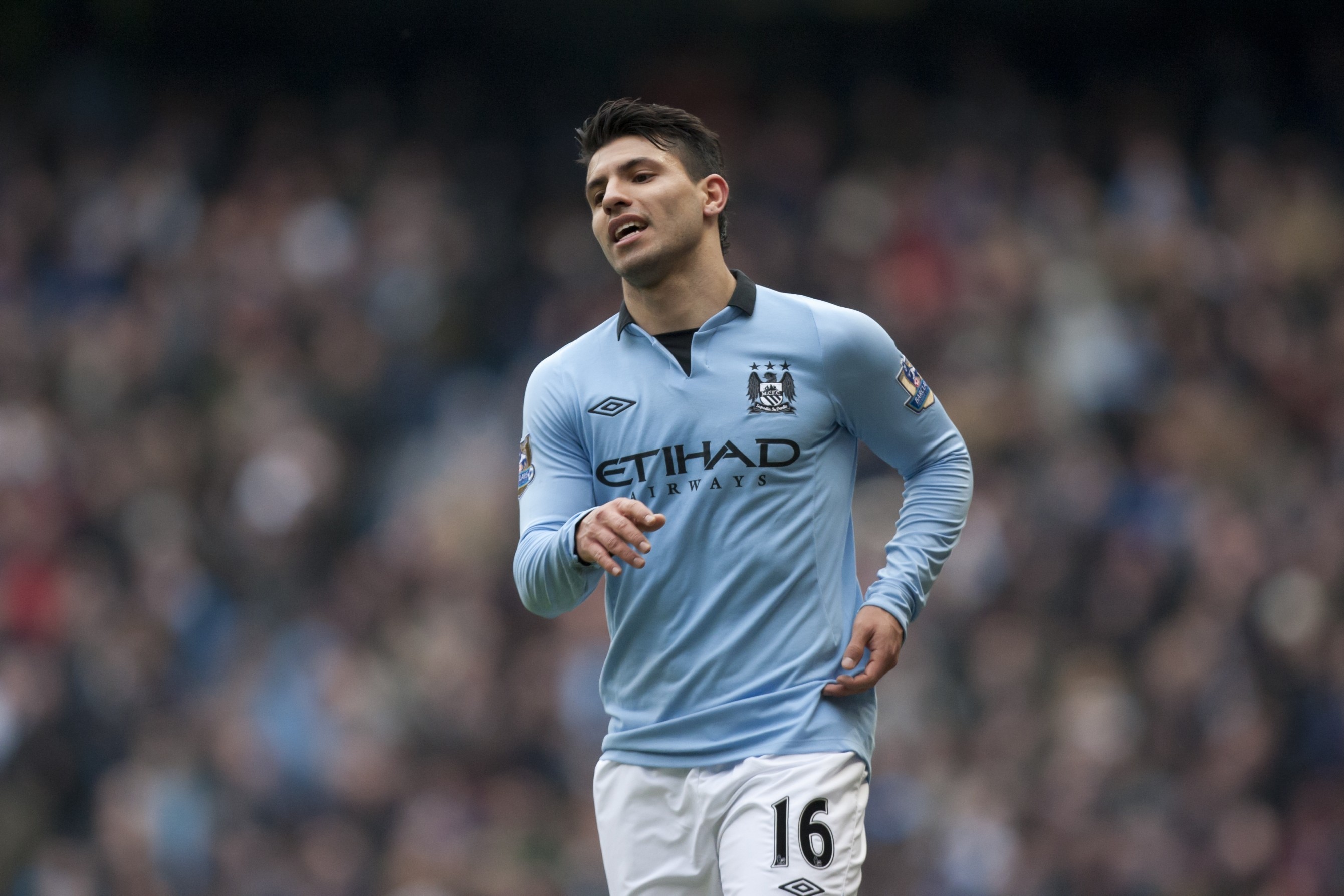 Sergio Aguero, Football, Manchester City Fc, Blurred - Sergio Aguero Best Wallpaper Hd - HD Wallpaper 
