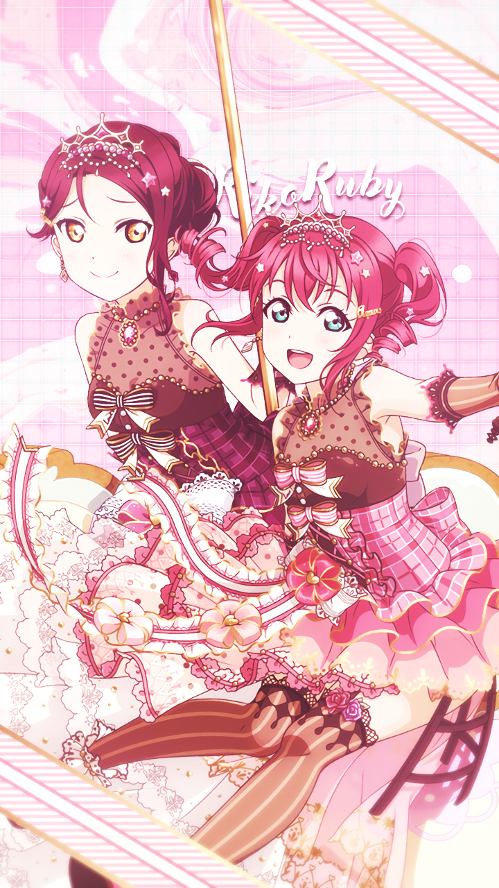 #rikoruby#love Live #love Live Phone Wallpaper #ruby - Love Live Riko And Ruby - HD Wallpaper 