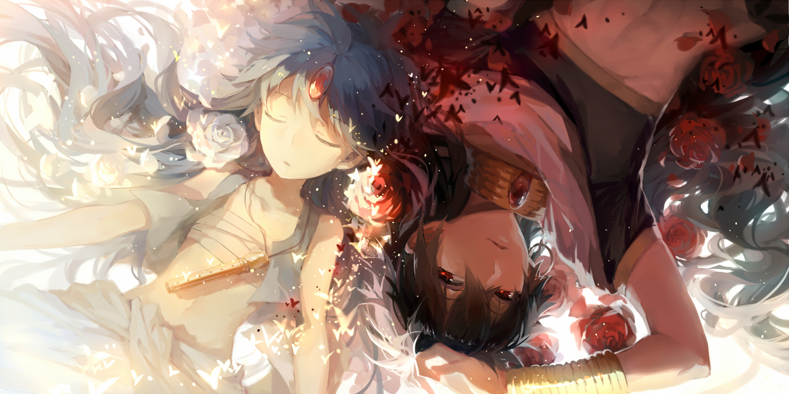 Alibba Judal Magi The Labyrinth Of Magic Anime Flowers - Judar And Alladin - HD Wallpaper 