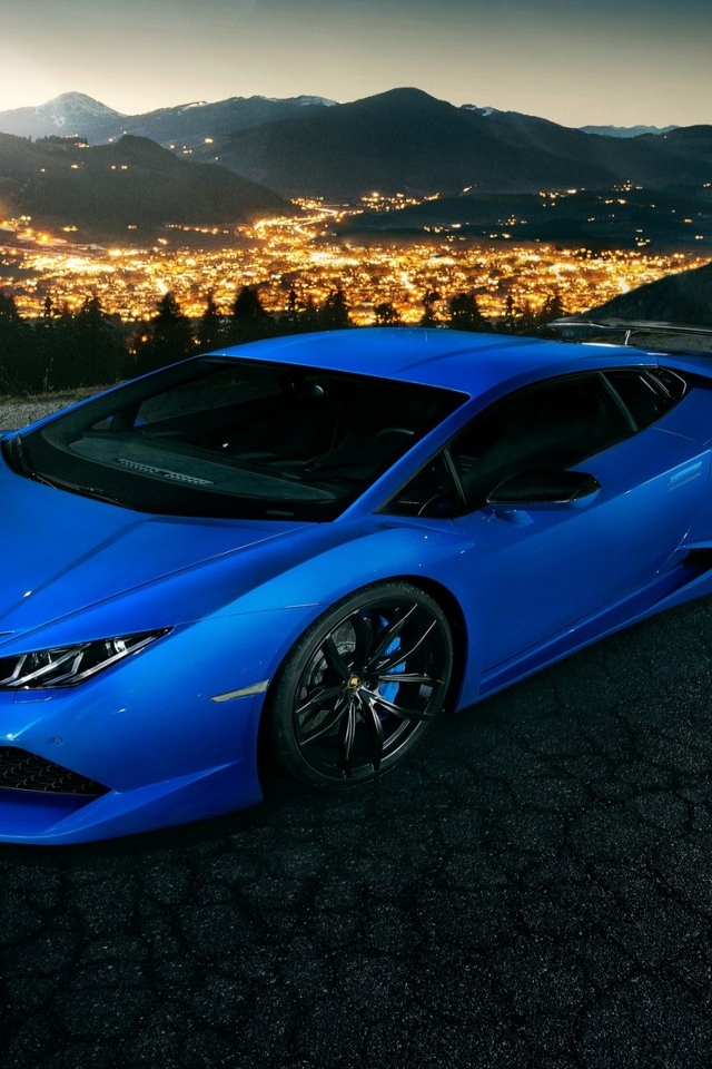 Blue Lamborghini Huracan For 640 X 960 Iphone 4 Resolution - Blue Wallpaper Iphone Lamborghini Huracan - HD Wallpaper 