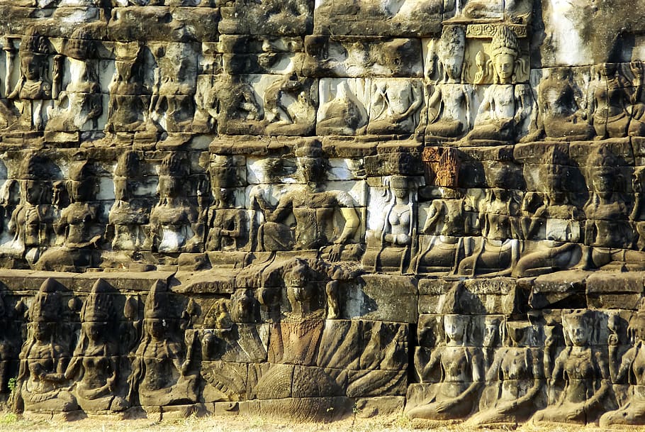 Cambodia, Angkor, Bas-relief, Khmer, Art, Culture, - HD Wallpaper 
