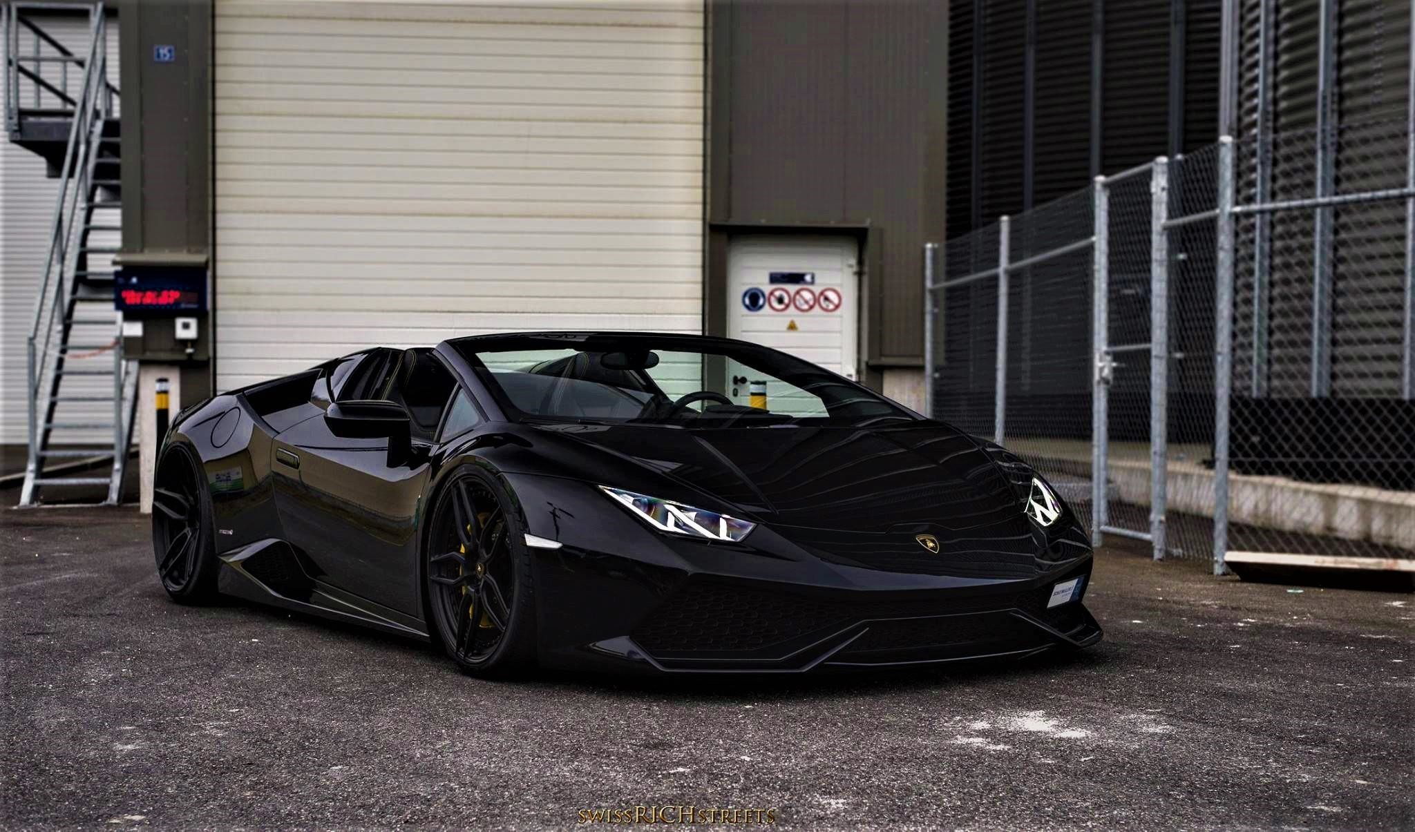 Lamborghini Huracan All Black Everything [2048x1205] - All Black Lamborghini Huracan - HD Wallpaper 
