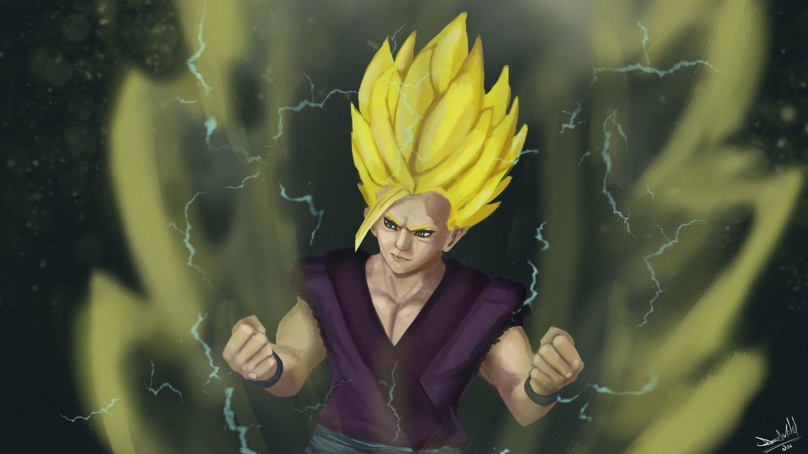 Gohan Ssj2 - HD Wallpaper 