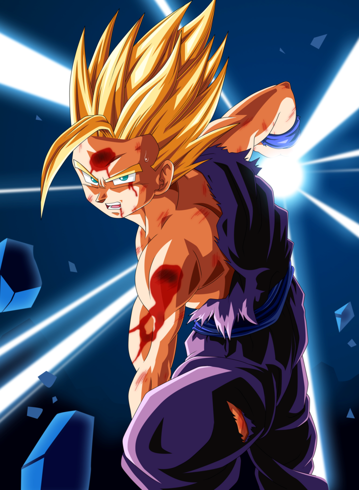 Gohan Ssj2 One Hand Kamehameha - HD Wallpaper 