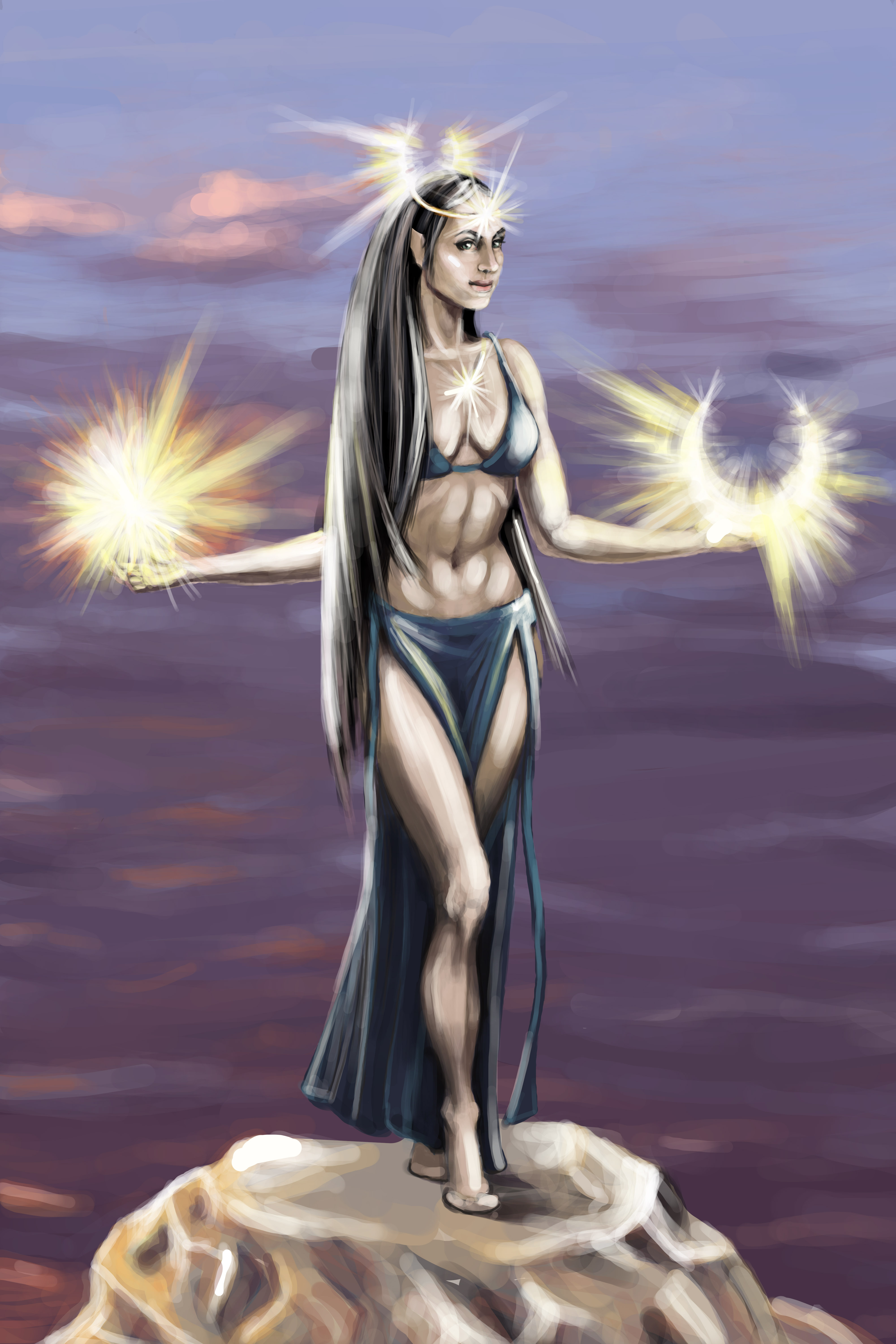 Azura Elder Scrolls Art - HD Wallpaper 