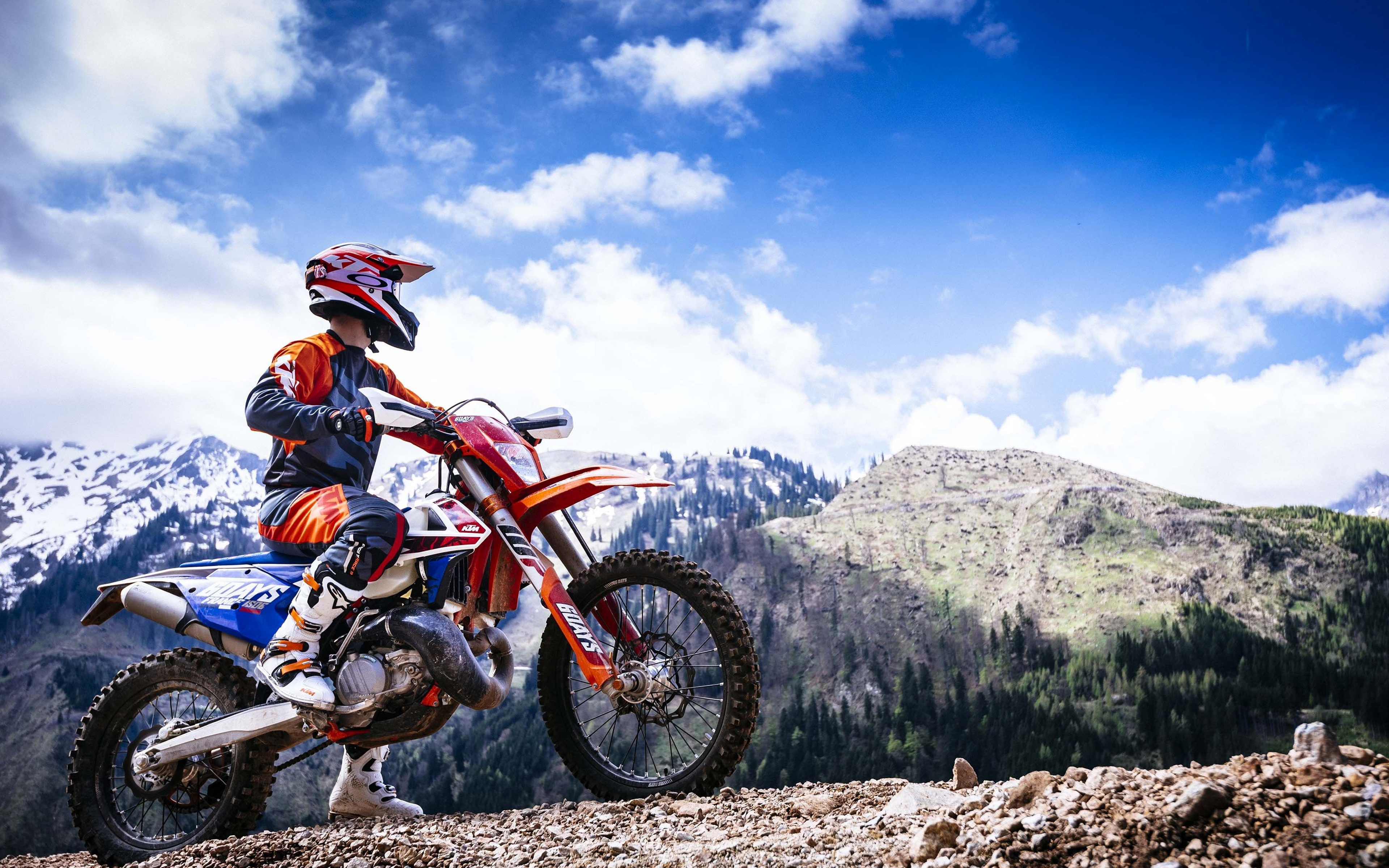 4k, Ktm 250 Exc Tpi Sixdays, Offroad, 2018 Bikes, Rider, - Enduro Wallpaper 4k - HD Wallpaper 