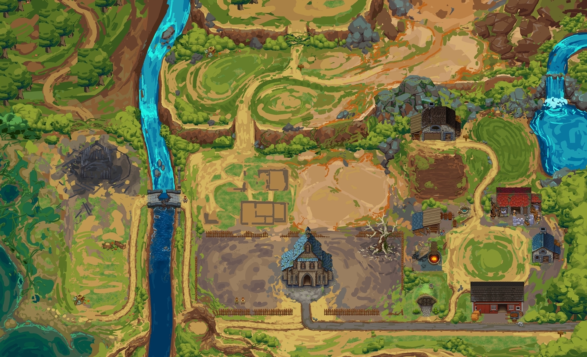 Graveyard Keeper World Map - HD Wallpaper 