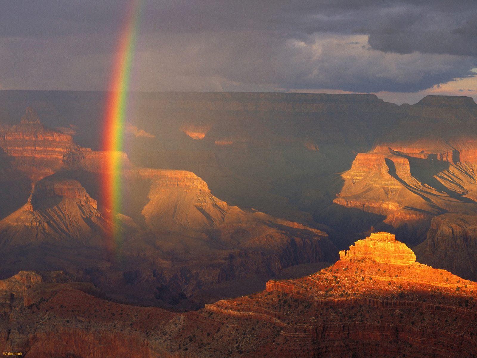 Canyon Rainbow Wallpaper - Mather Point - HD Wallpaper 