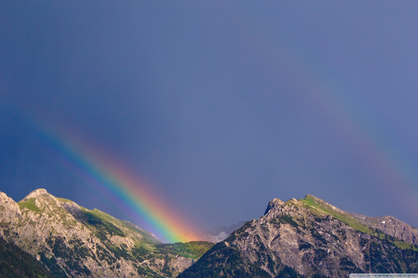 Rainbow Over Mountains - HD Wallpaper 