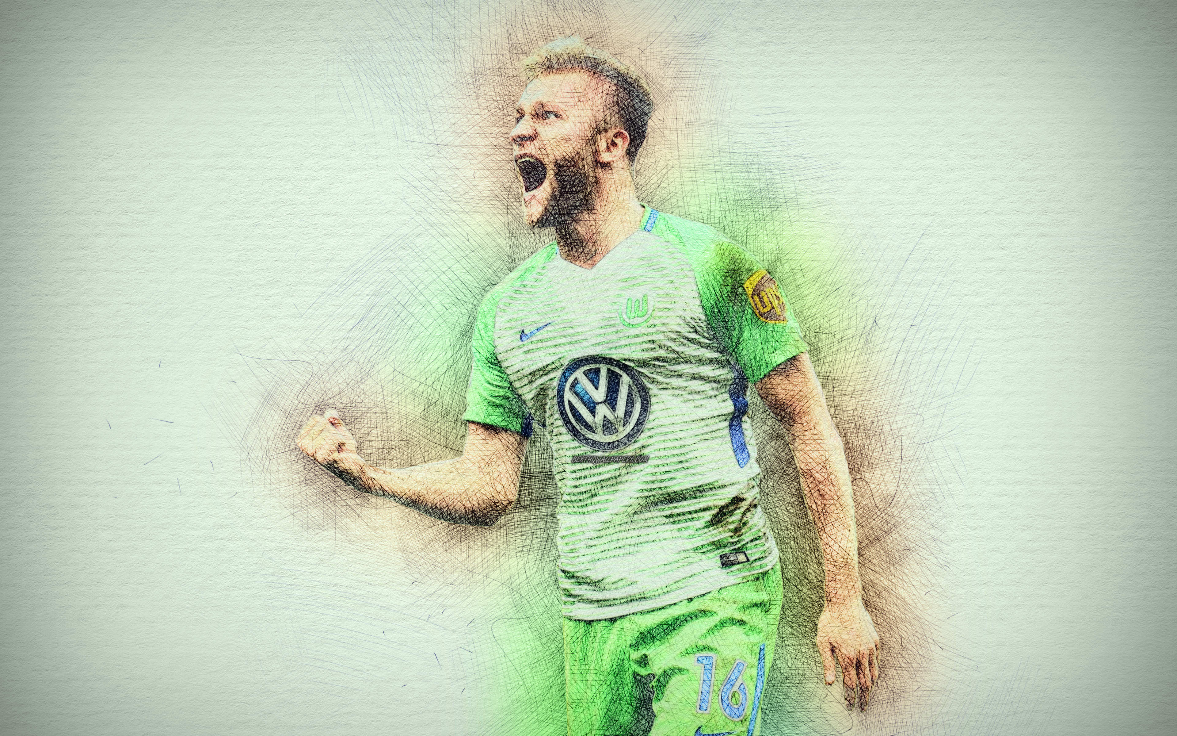 Jakub Blaszczykowski, 4k, Artwork, Football Stars, - Blaszczykowski Wallpaper 4k - HD Wallpaper 