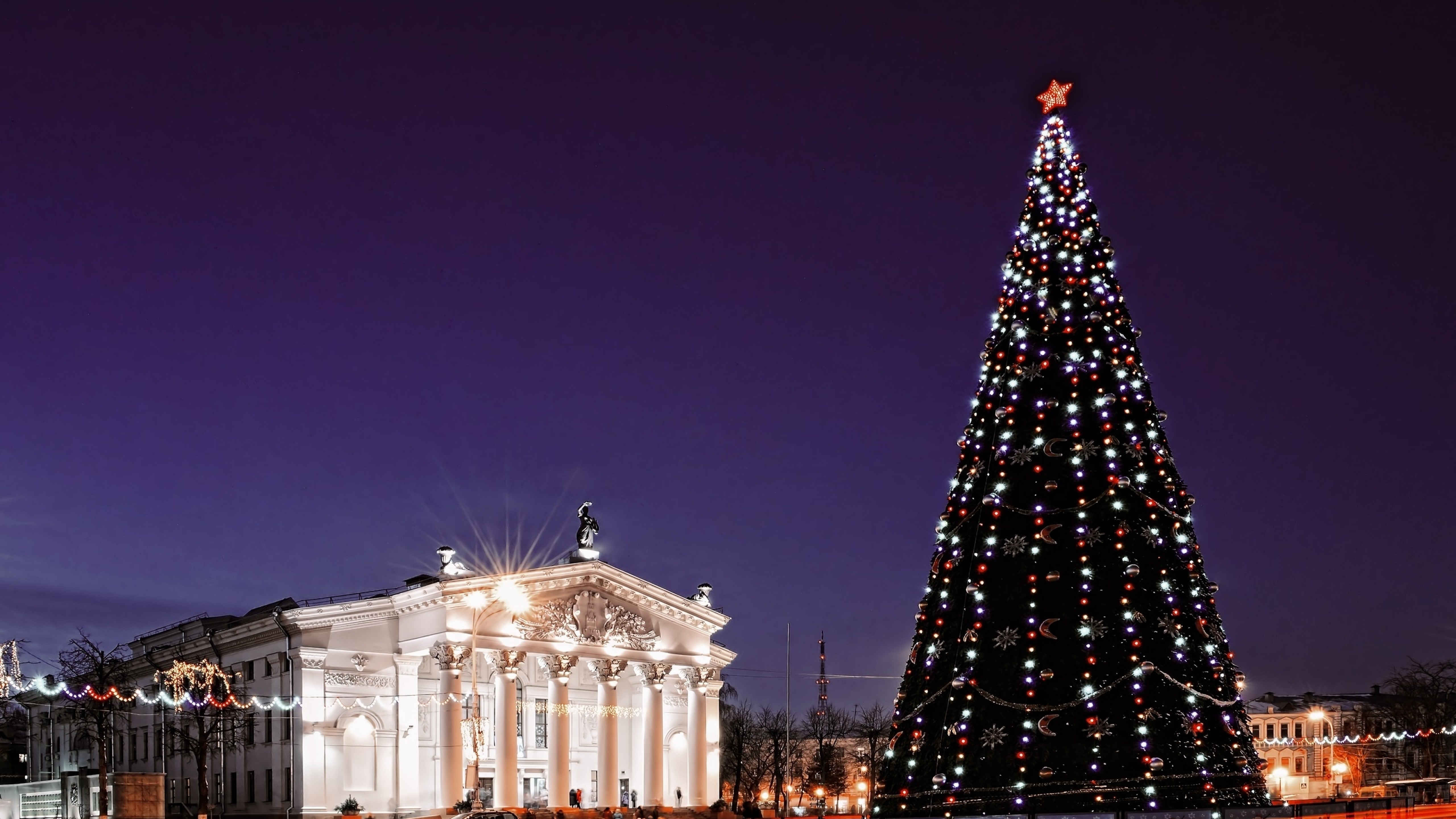 Гомель Елка На Площади Ленина - HD Wallpaper 