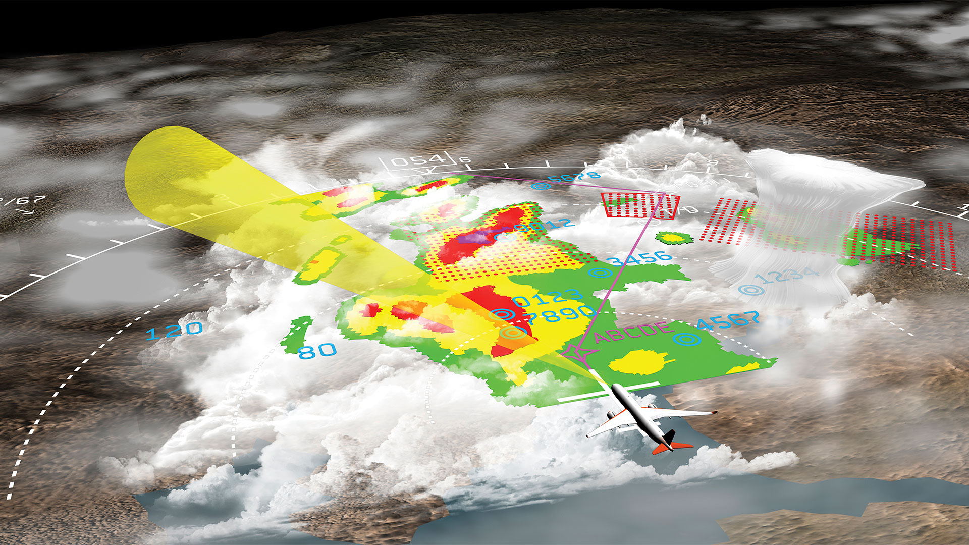 Weather Radar In Airplane - HD Wallpaper 
