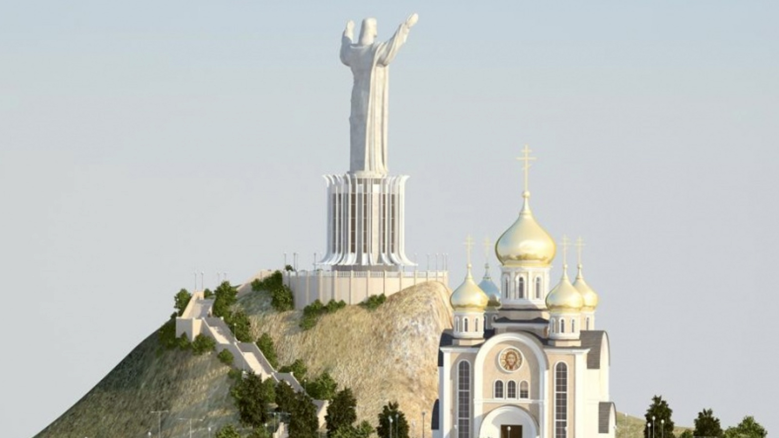 Jesus Statue In Russia - HD Wallpaper 