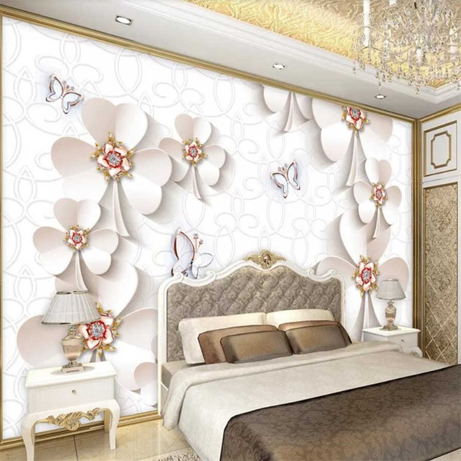 Custom Wallpaper 3d Photo Murals 5d Luxury Gold Jewelry - 3d Duvar Kağıdı Modelleri - HD Wallpaper 
