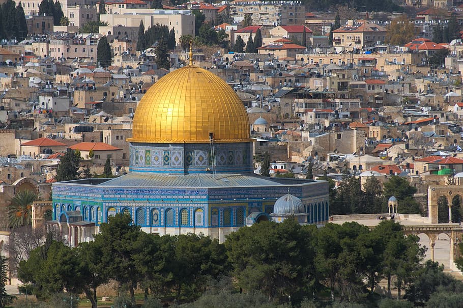 Israel, Dome Of The Rock, Jerusalem, Temple Mount, - Mount Of Olives - HD Wallpaper 