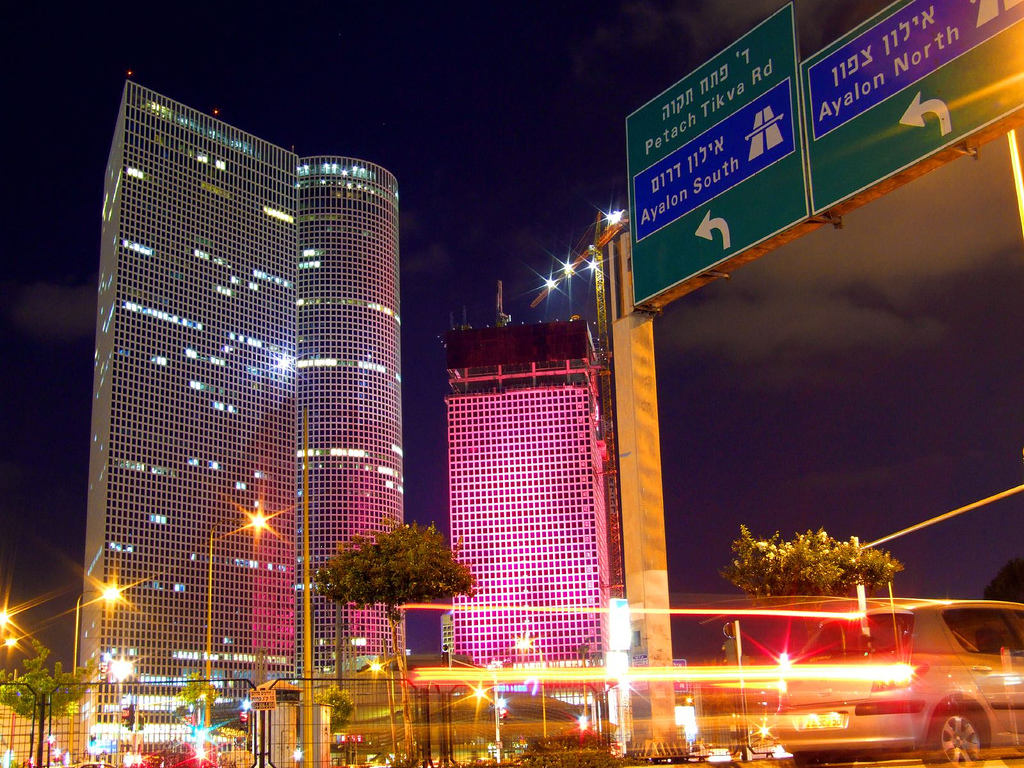 City At Night, City Lights, And Israel Image - Tel Aviv At Night - HD Wallpaper 