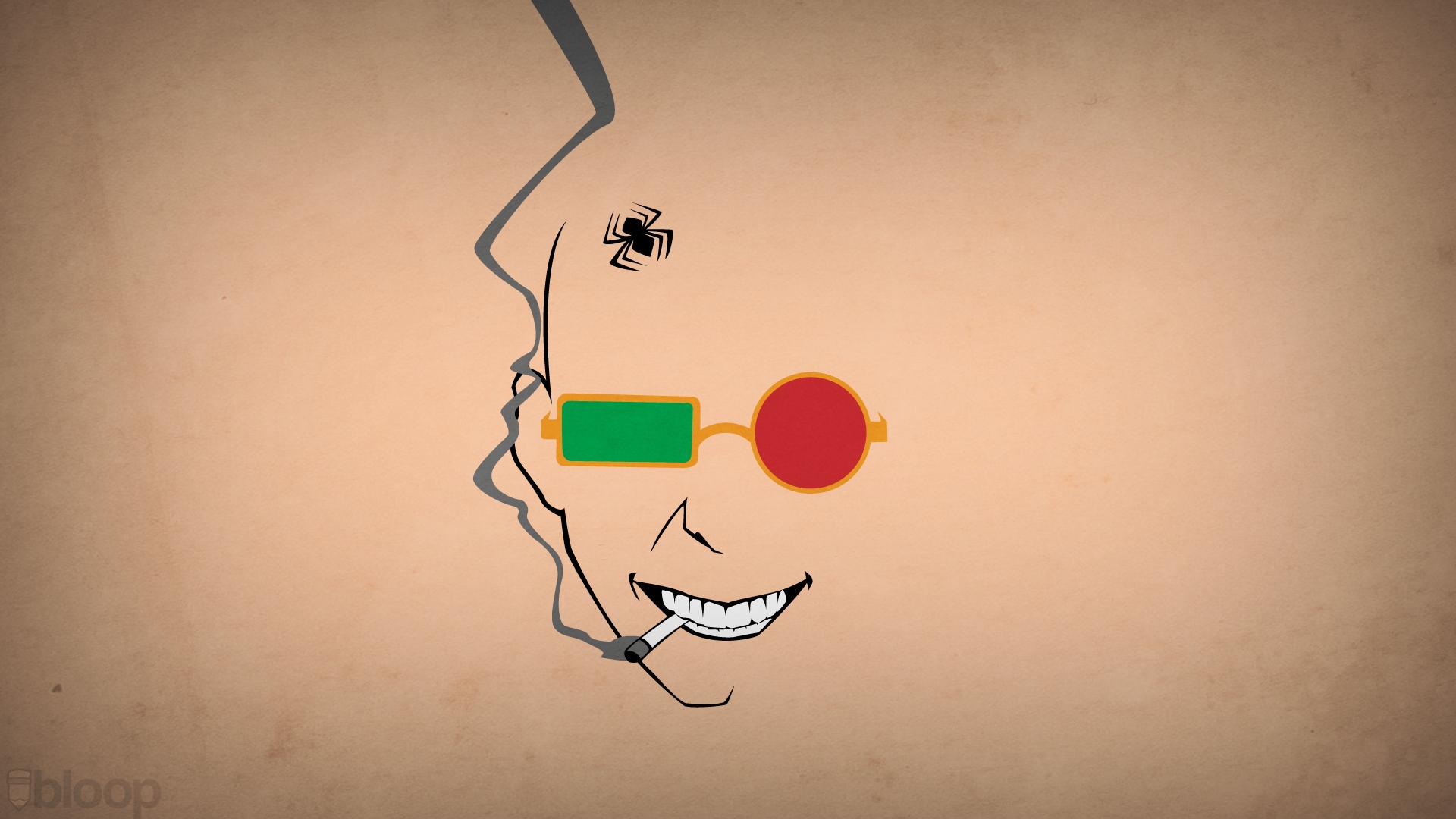 Wallpaper Blo0p, Minimalism, Transmetropolitan, Spider - Transmetropolitan Wallpaper Minimalist - HD Wallpaper 