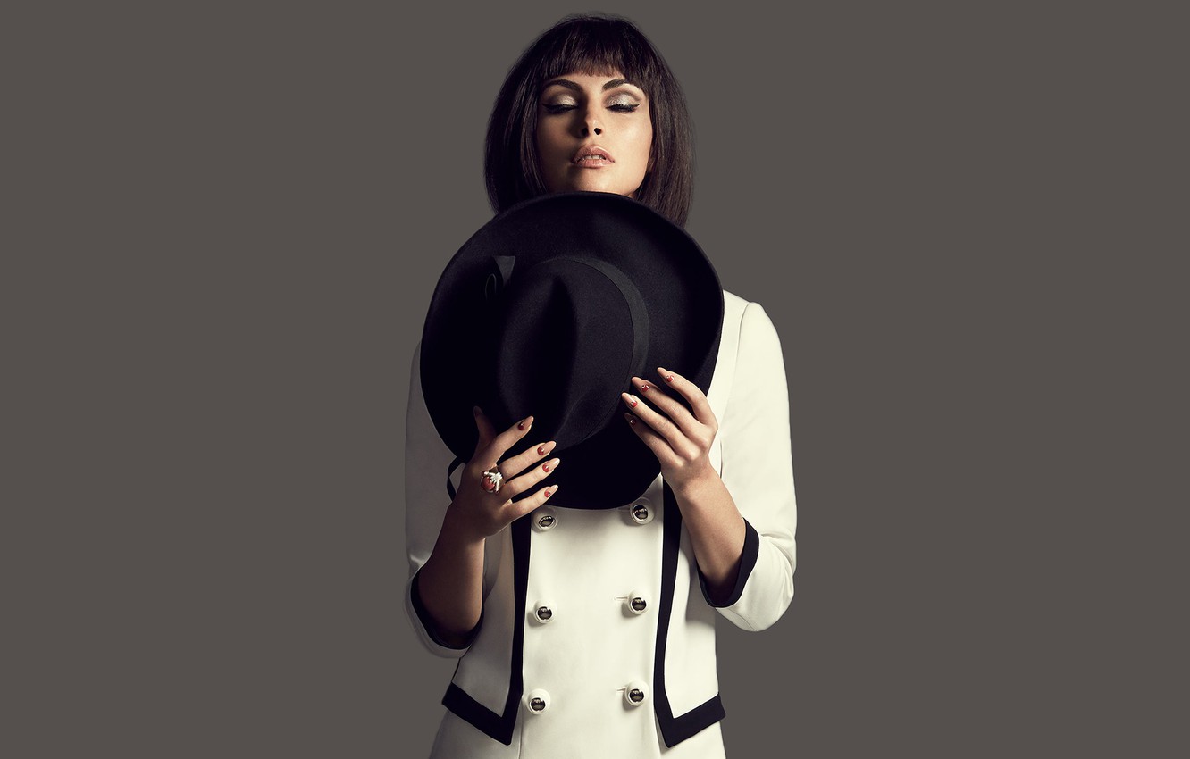 Photo Wallpaper Background, Hat, Morena Baccarin, Makeup, - Морена Баккарин Фотоссесии - HD Wallpaper 