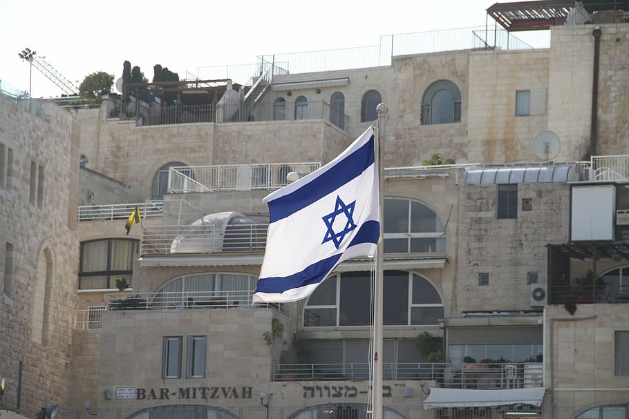 Israel, Jerusalem, Flag, Star Of David, Holy City, - Israel - HD Wallpaper 
