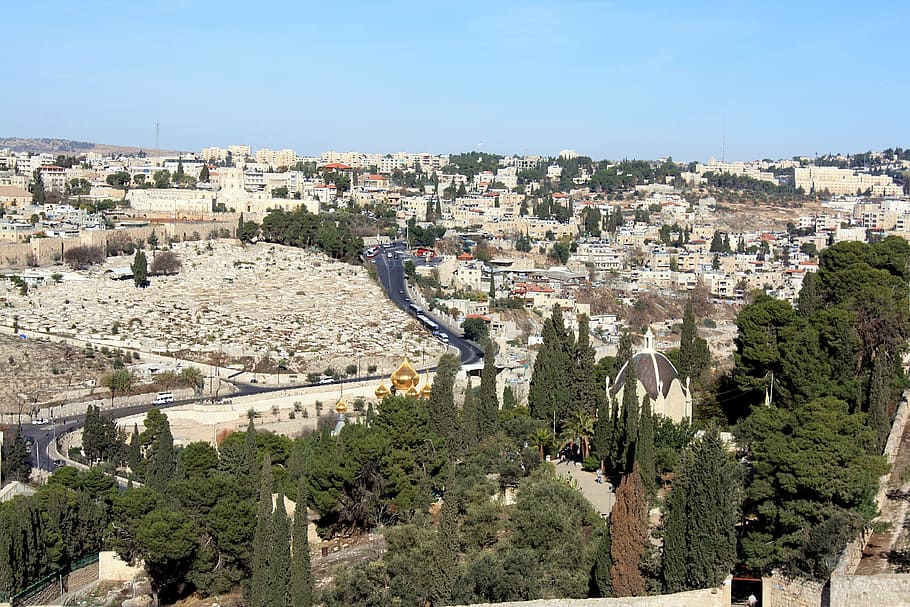 Jerusalem, Old Town, View, Israel, The Old Town, History, - Mount Of Olives - HD Wallpaper 