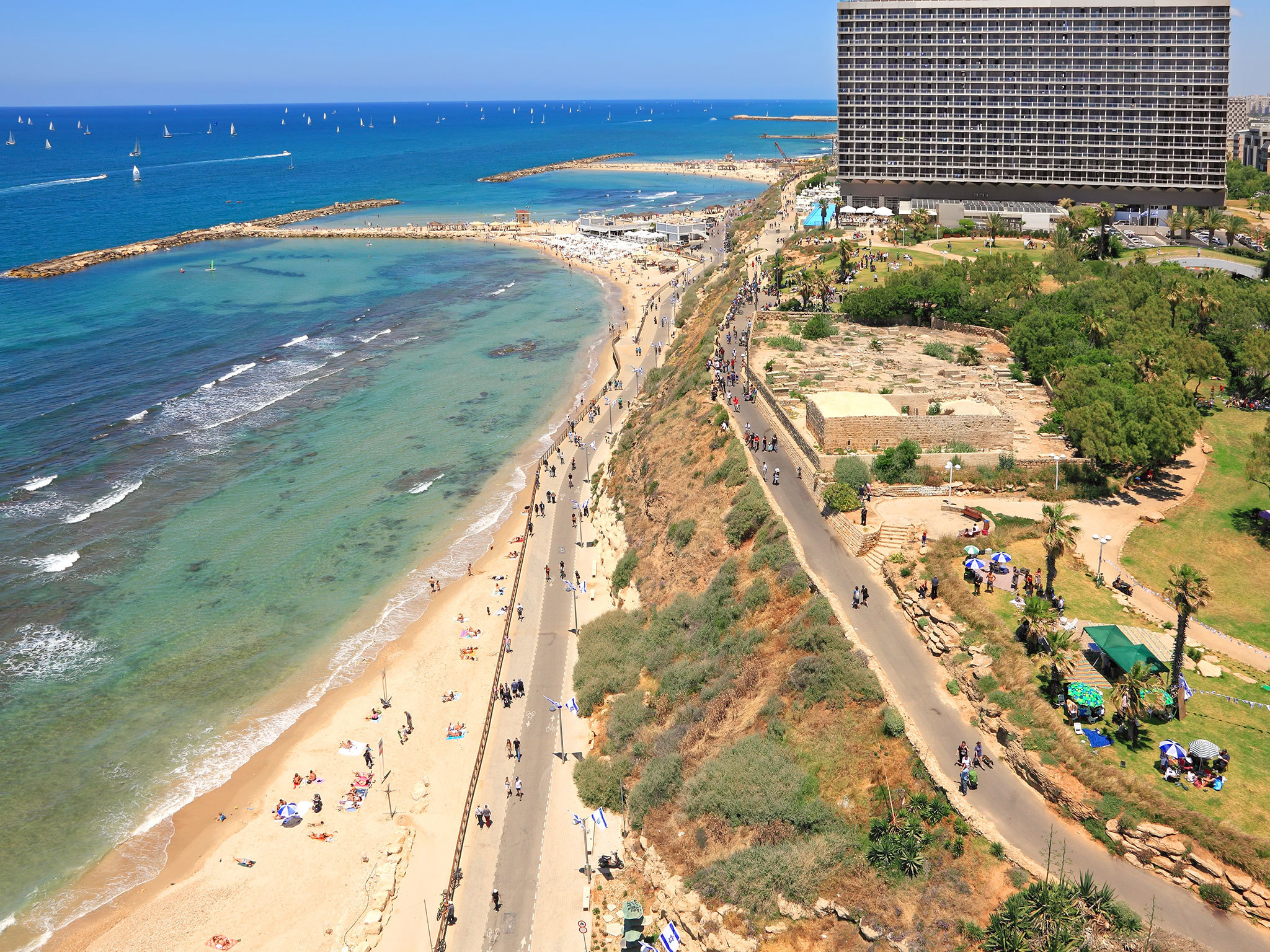 Tel Aviv Beach Promenade - HD Wallpaper 