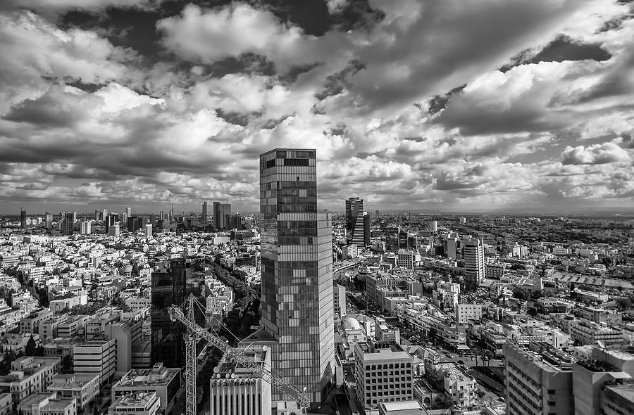 Tel Aviv Black And White - HD Wallpaper 
